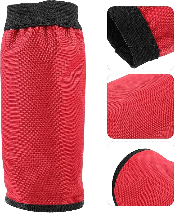 Wakauto Professional Red Drumstick Carrying Bag Portable Storage Barrel Single Screw Closure - Image 5